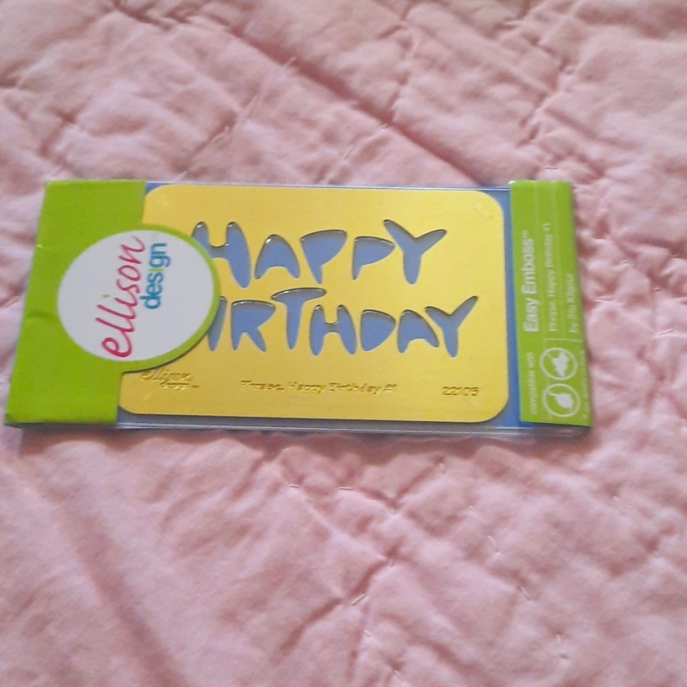 Ellison easy emboss Phrase Happy Birthday #1 #22105